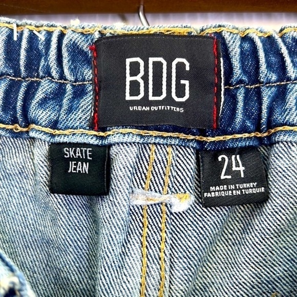 Urban Outfitters - BDG Hi Rise Elastic Waist Skate Jean With Pockets Size 24 - Picture 6 of 9